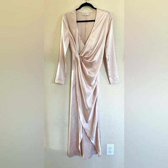 House of CB Korrin Satin Maxi Dress XS Pink - Picture 2 of 8
